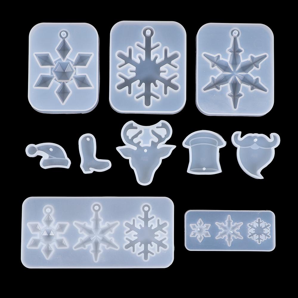 DIY Crafts Hanging Snowflake Resin Molds Epoxy Resin Mold Christmas Gift Silicone Pendant