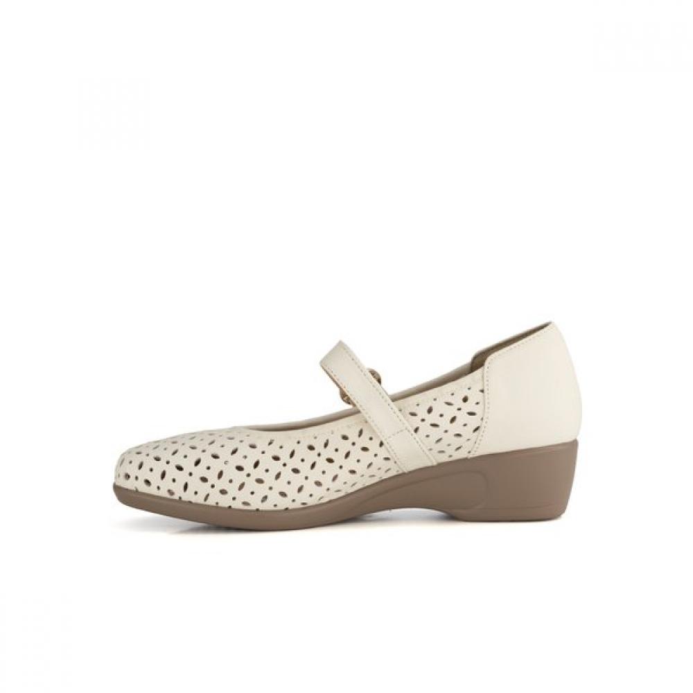 VAINER Women Punching Mary Jane Velcro Comfort Shoes Ivory 165a0v1iv