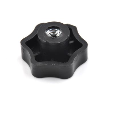 4Pcs M6 Female Thread Star Shaped Head Clamping Nuts Knob With Through-Hole