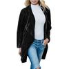 Women's Fashion  And Winter Cardigan Jacket Gold Velvet Mid-Length Windbreaker