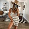 Damen Sommer Neues Lockeres Mode Strick Langkleid