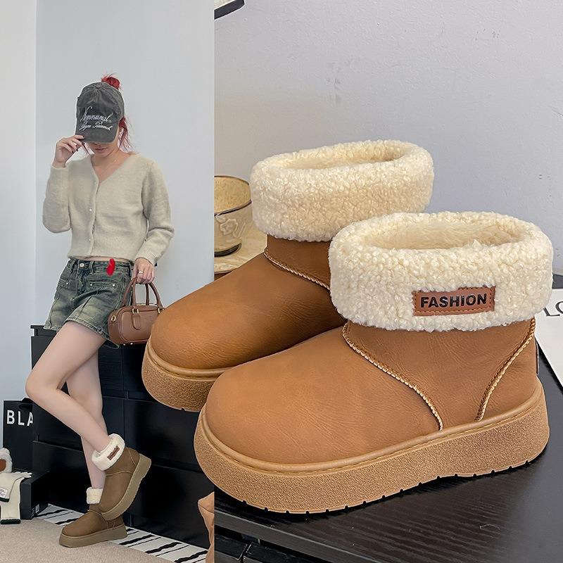 Snow boots women's winter winter velvet short boots thick-soled bread cotton boots women's