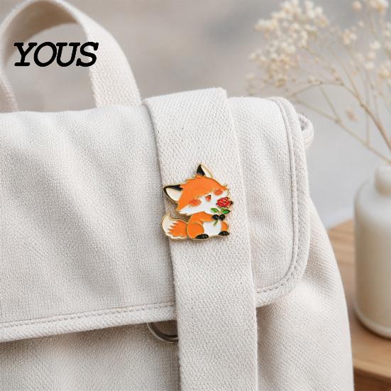 Non-slip Brooch Pin Pin, Animal Flower Design Fastener, Buckle-Type Fixing Pins, Enamel Paint Stable Buckle Pins for Backpacks And Hoods