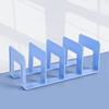 Acrylic Bookends with Four-Compartment Dividers Bookend Horizontal And Vertical Use Durable Acrylic Desktop Organizer for Office And Home