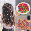 50 Stück/Set Mädchen Herz Farbe Kleine Blume Haarspange, Kinder geflochtenes Haar Seitenclip, Mehrfarbig gemischtes Haarspangen Kopfschmuck Set
