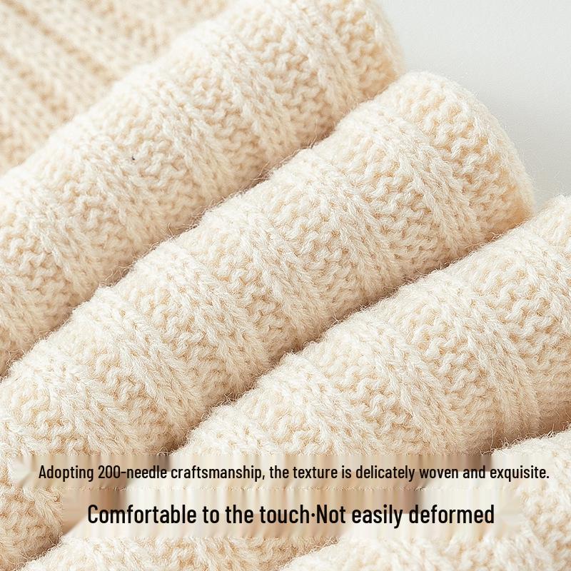 Șosete Tricotate Largi cu Dungi Albe pentru Femei Plusox - Jambiere Subțiri pentru Vara Fetei Hot