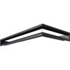 Fireplace Grille KRATKI LUFT Graphite 9x80x40 Right Ventilation Set of 2 Pcs