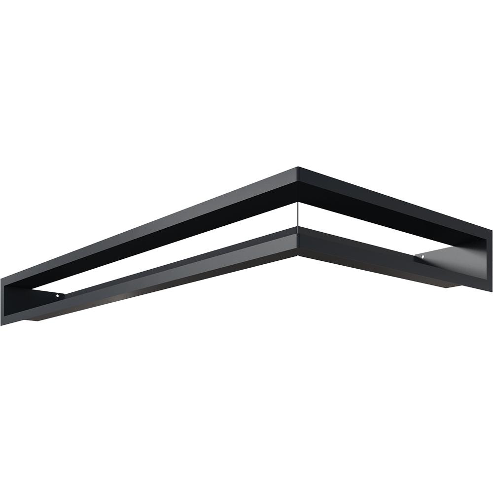 Fireplace Grille KRATKI LUFT Graphite 9x80x40 Right Ventilation Set of 2 Pcs