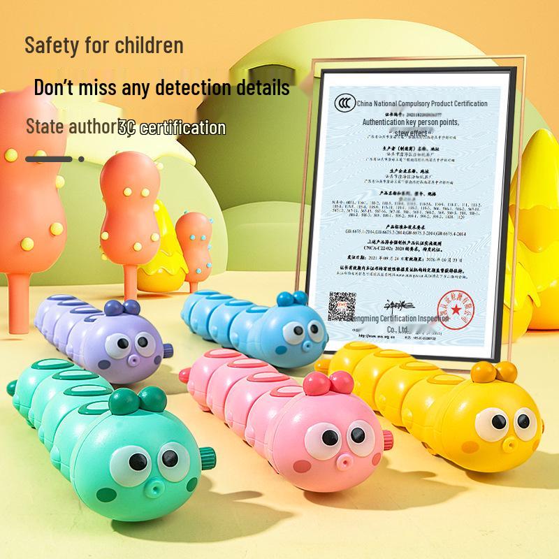 Adorable Wind-Up Cartoon Caterpillar Toy - Encourages Crawling, Durable & High-Quality