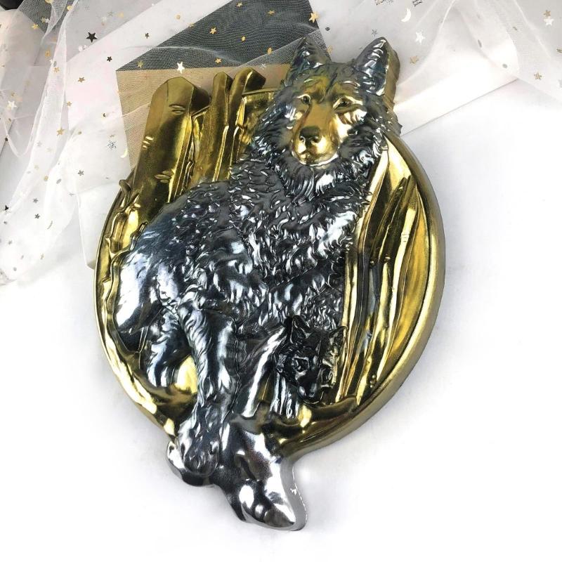 Wolf Relief Wall Decor Mold Jewelry Casting Mold Silicone Charm Mold Diy Crafts Mold Pendant Craft Supplies for Women