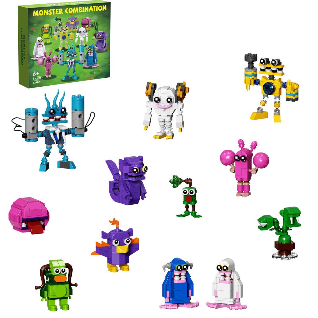 Set di Costruzioni con 12 Figure di Mostri Cantanti Wubbox Action Figure Giocattolo Regali per Bambini