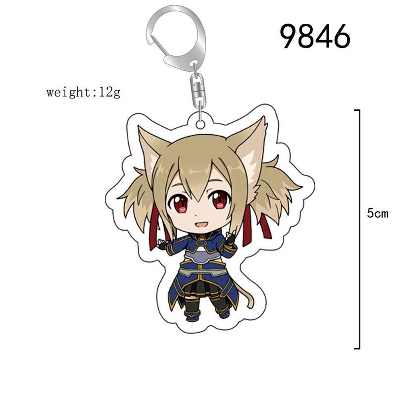 Sword Art Online Acrylic Keychain: Asuna, Sinon, Kirito Anime Charm