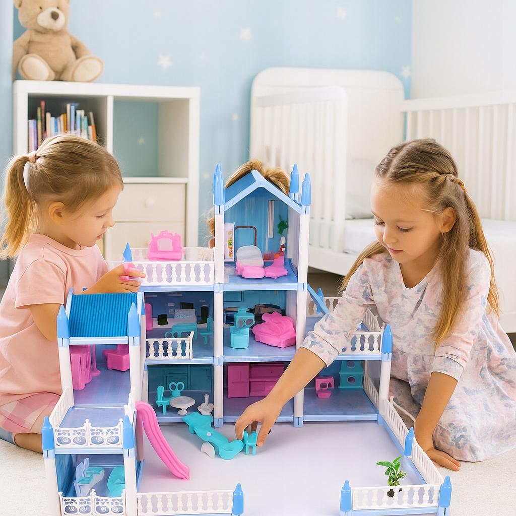 [PACZB][5] Large dollhouse Villa for children + furniture U894
