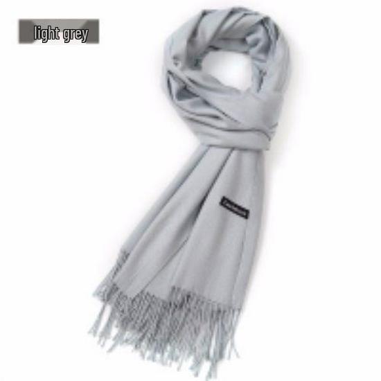 Women's Faux Cashmere Warm Scarf - Autumn/Winter Solid Color Korean Style Shawl
