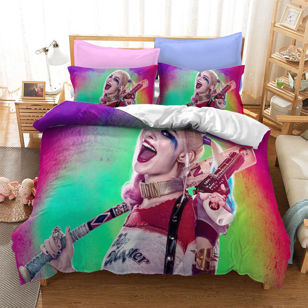Cute Printed Quilt Cover Pillowcase Three-Piece Set Can Be Made Into Four-Piece 3D Digital Printing