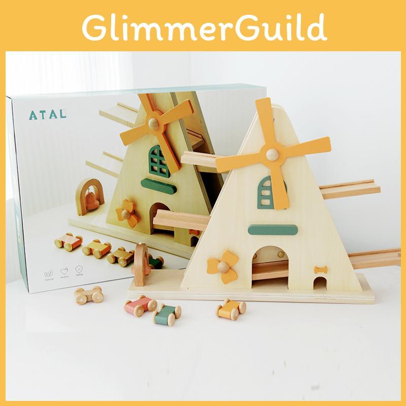 Holzschienen-Trägheitsgleiter-Spielzeug für Kinder, Bildungs- und Gehirnentwicklung