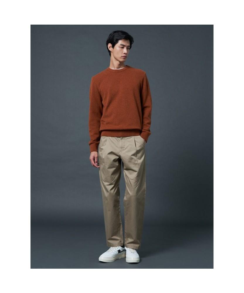SHIFT.G Wool Texture Crewneck Sweater Orange