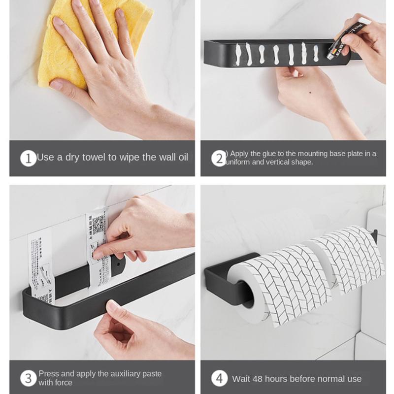 1PC Thickened tissue holder box bathroom punch-free roll paper holder toilet paper disposable face towel hanger