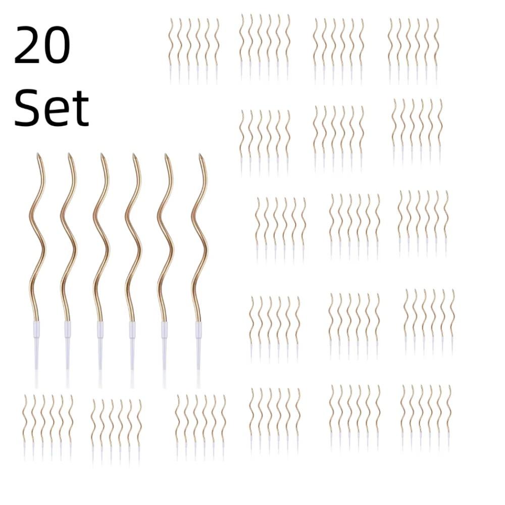 6/pcs10/20setBirthday Candles Spiral Cake Candles Long Thin Cake Candles For Wedding Party And Cake Decoration