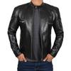 Men's Genuine Lambskin Black Leather Jacket Stylish Motorcycle Bomber Biker Outerwear MJ 203
