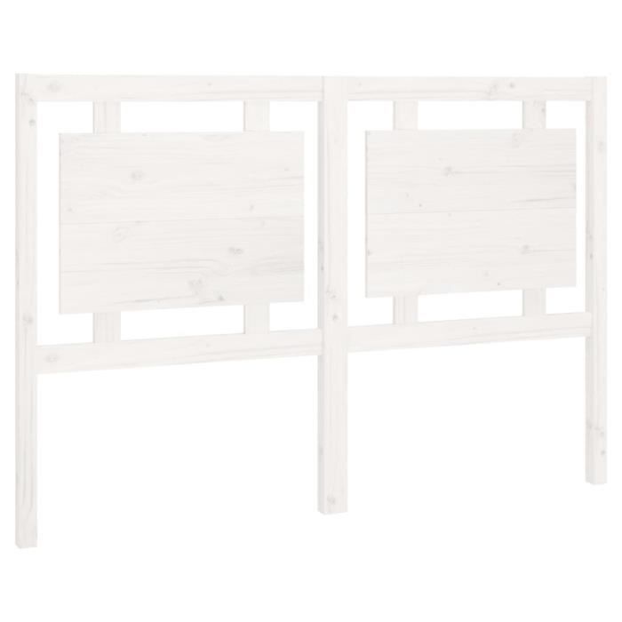 VidaXL Headboard White 145.5x4x100 Cm Solid Pine Wood 817941