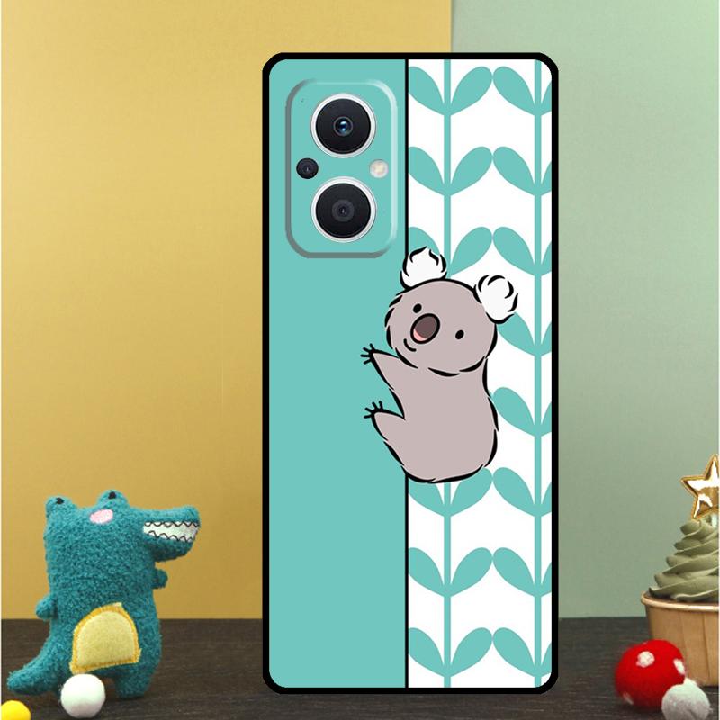 Cartoon Painting Animal Koala Case For OPPO Reno 15 Pro 15F 10 11 12 13 13F 14 14F 8 7 Lite 8T OPPO Find X9 X8 X6 Pro Cover