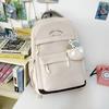 Unisex Casual Backpack With Waterresistant Twill Fabric For School And Travel