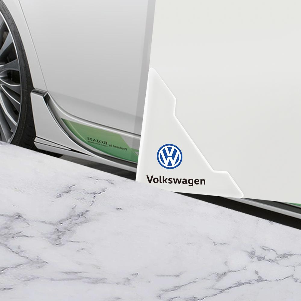 T27Car Door Corner Covers Stickers Anti Scratch Protection Decals For Volkswagen Golf Rline Passat GTI Lavida Sagitar Jetta Tiguan