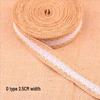 2.5CM Linen Roll Lace for DIY Handmade Crafts and Christmas Wedding Decor