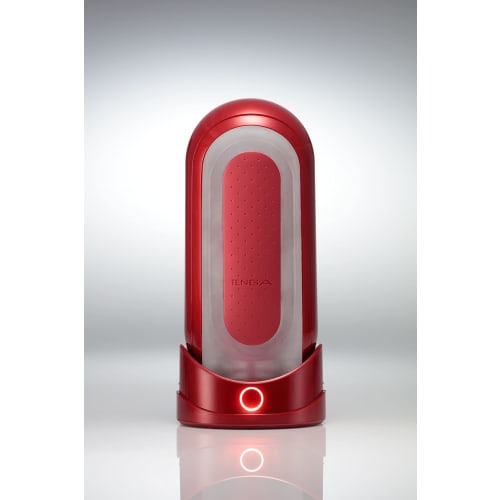 TENGA FLIP 0(ZERO) RED & WARMER SET Flip Zero Red & Warmer Set