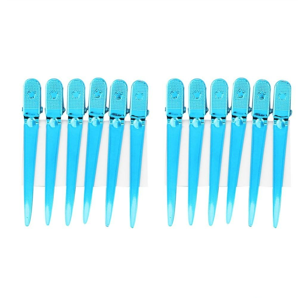 12pcs Durable Hair Styling Clips Professional Hair Sectioning Clips For Salon Styling синий
