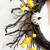 Halloween Wreath Decor With Black Cat Boo Pumpkin Ghost Hanging Ornament Home Party Door Wall Decoration