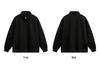 High Street Men's Stand-up Collar Half-Zip Hoodless Pullover Long-Sleeve Hoodie