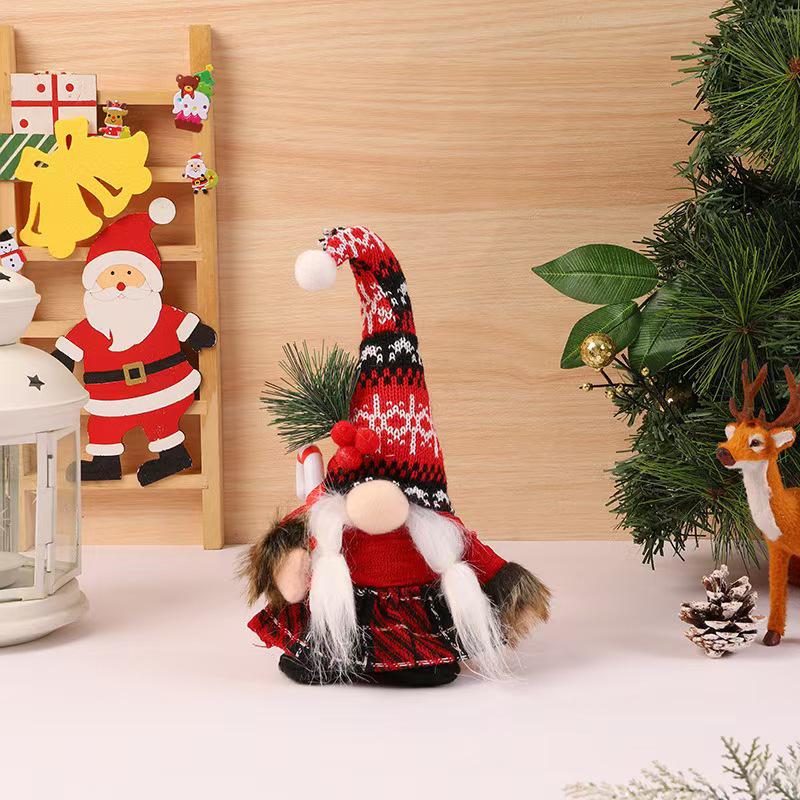 Christmas Decorations: Glowing Rudolph, Santa, and Faceless Doll Ornaments – Perfect Small Holiday Gifts