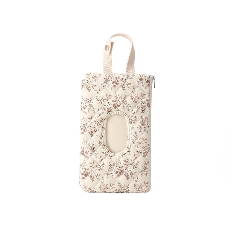 

Quilted Diaper Wipe Pouch Portable Mommy Bag Refillable Floral Baby Wipe Holder For Travel Stroller Daily Casual[HGPD]