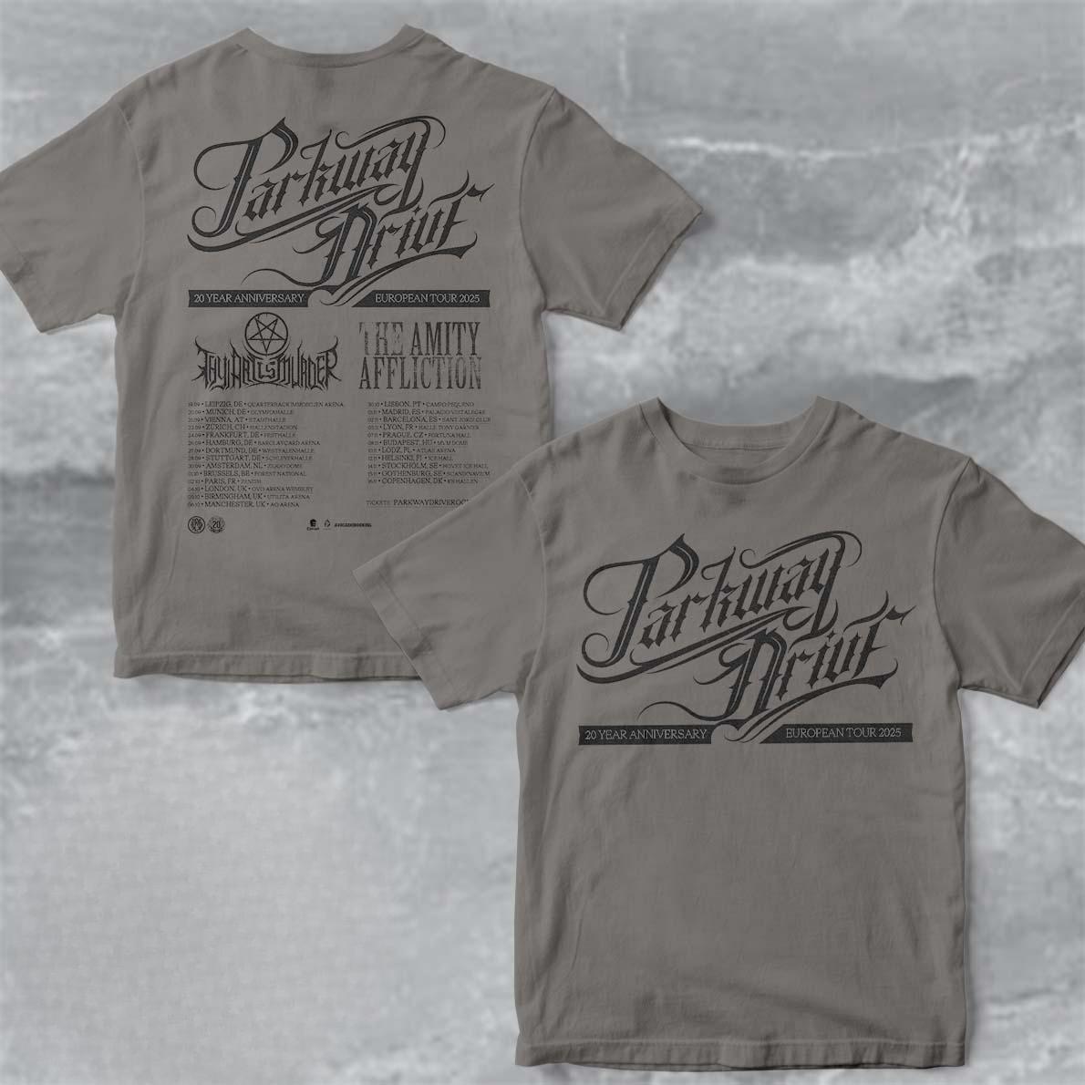 

Новый Parkway Drive 20-летний юбилейный европейский тур 2025 Расписание Даты Двусторонняя футболка 4XL