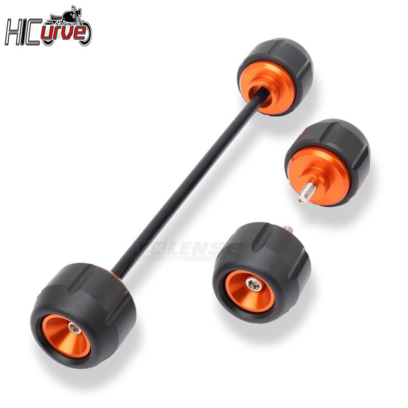 Motorcycle Accessories Front & Rear Axle Fork Crash Sliders Wheel Protector Fit For duke390 2024 2025