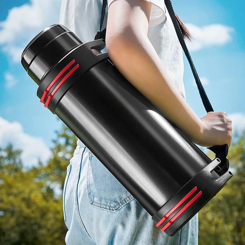 Stainless Steel Thermos Bottle Vacuum Large Capacity Flasks Water Bottle Insulated Water Outdoor Travel Bottle Cup Keeping Warm
