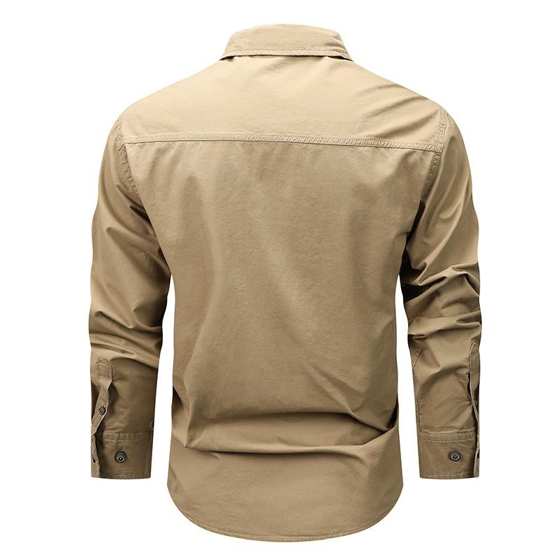 Men's Shirt Long Sleeve Cotton Spring and Autumn Jacket Clothes Men's Casual Top