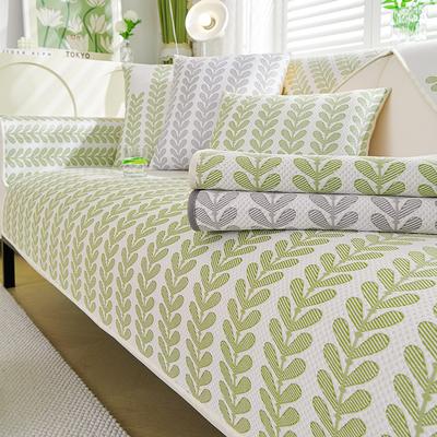 Ice Silk Cooling Sofa Cushion Summer Embroidery Cooler Cushion Non-Slip Sofa Cover Breathable Anti-Scratch Living Room Sofa Back