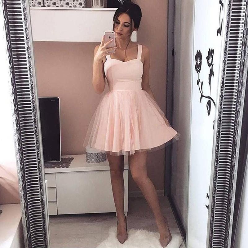Buy Women Summer Sexy Sleeveless Cute Cocktail Tulle Dress Elegant