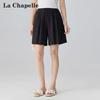 La Chapelle Women's Ice Silk Wide-Leg Shorts