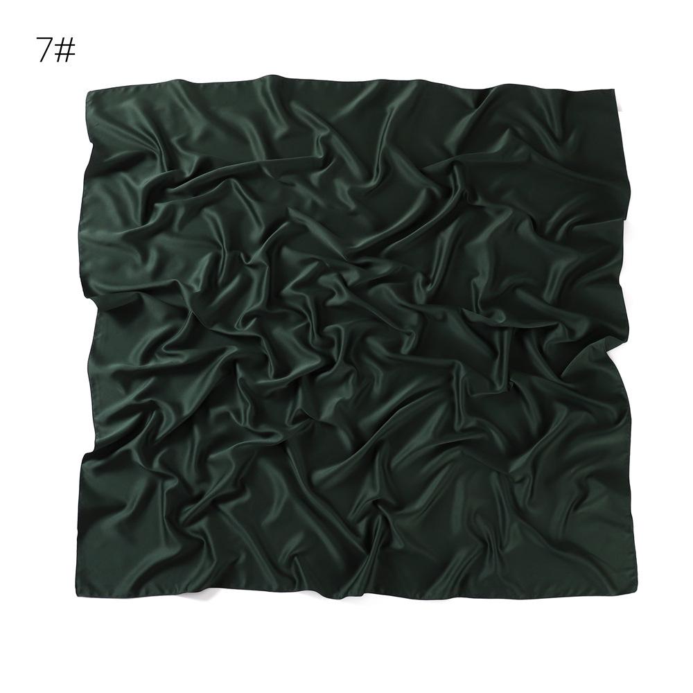 115*115cm Premium Satin Square Scarf Good Quality Silk Muslim Women Hijab Good Stitching Scarves Turkey Turban Ramadan Hijabs