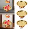 Fruit Bowl Offering Plate Alloy Decoration Dessert Dish Worship Blessing Tray Decor Centerpiece Holder Bowl for Buddha Rituals