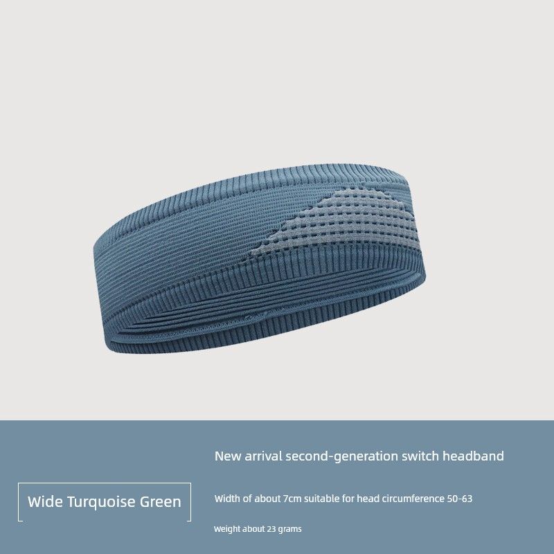 

Outdoor Sports Guide Sweat Headband Running Workout Sweat Breathable Anti-Sweat Band Biking Mountain Climbing Basketball Yoga Headband Turquoise Green
