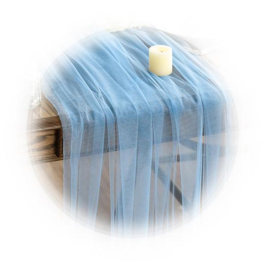 Tulle Table Runner Decorative Sheer Tablecloth Solid Color Table Runner Arch Aisle Veil for Bridal Shower Wedding Arch Dessert Table Decoration
