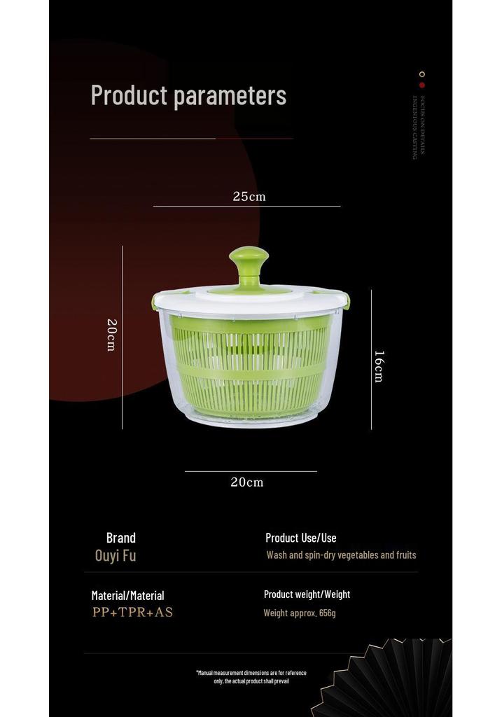Centrifuga per Insalata e Cesto Disidratatore Manuale in Acciaio Inossidabile