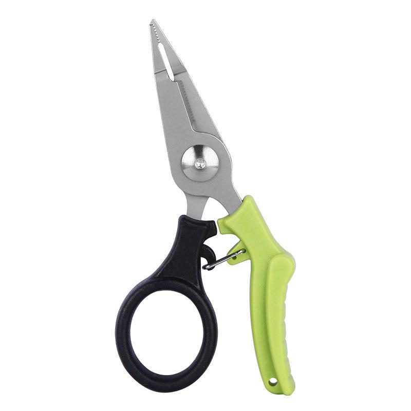 Portable Stainless Steel Multi-Functional Fishing Pliers with Scissors, Hook Remover, and Line Cutter