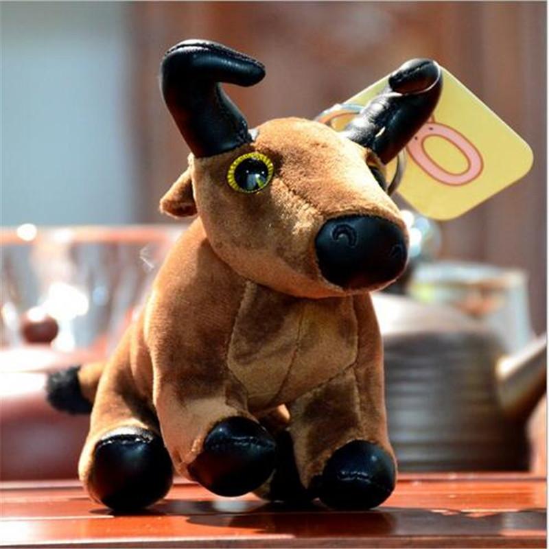 Simulation Bull Pendant Plush Toy Year of The Mascot Cartoon Animal Stuffed For Doll Children's Doll Ornaments 14CM