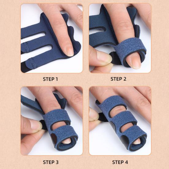 Adjustable Finger Splint with Aluminum Bar Breathable Hand Brace Support Reusable Finger Guard for Injury Recovery